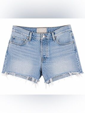 Everlane Relaxed 90s Denim Shorts Light Wash Frayed Raw Hem Grunge-Sz 27‎